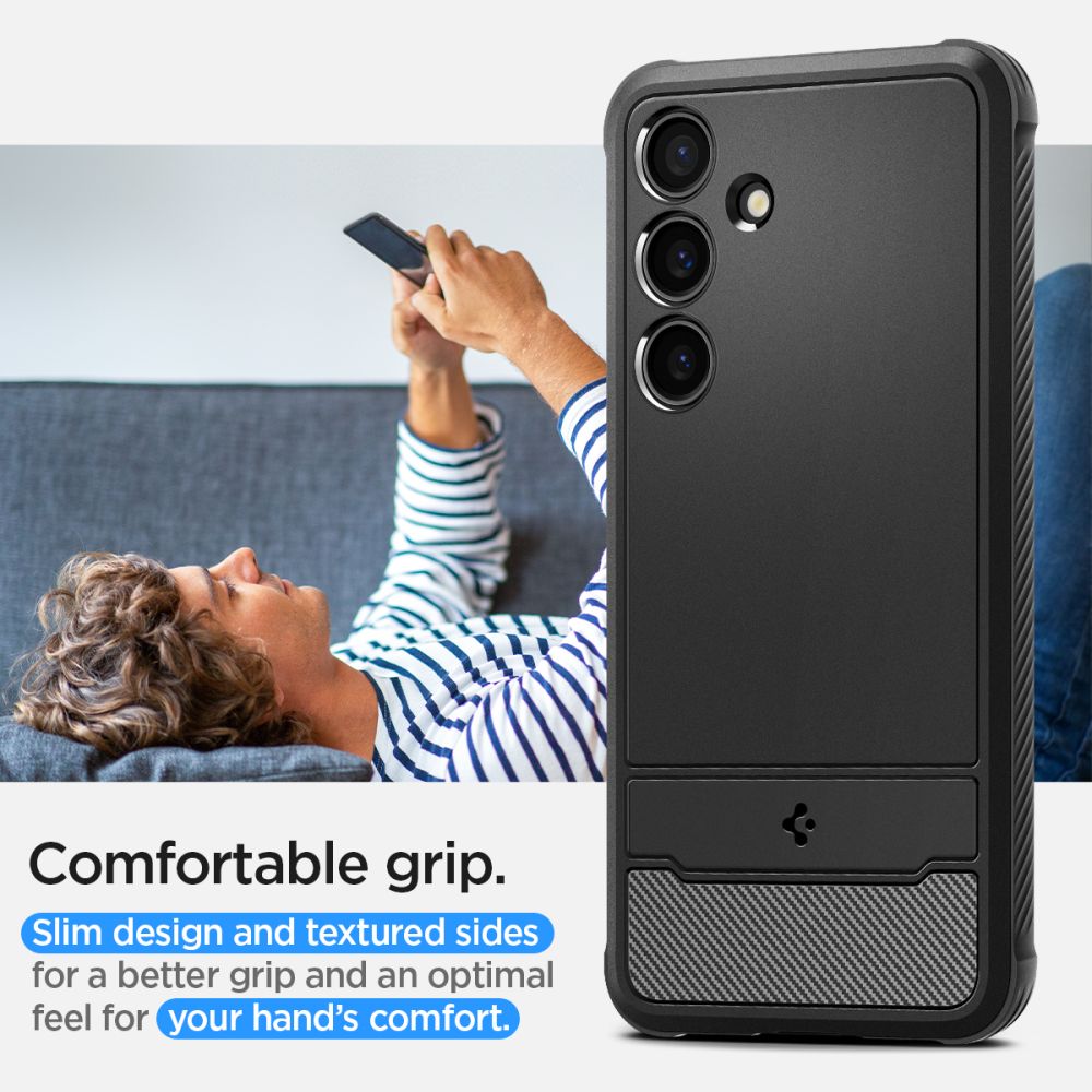 Калъф Spigen Rugged Armor - Galaxy S24 - Черен