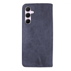 Флип калъф от изкуствена кожа Samsung Galaxy S24 с картодържател–Синьо