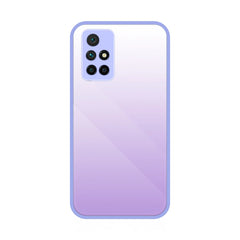 Калъф с гръб от калено стъкло–Xiaomi Redmi Note 11 4G–Лилав