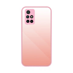 Калъф с гръб от калено стъкло–Xiaomi Redmi Note 10 Pro–Розов