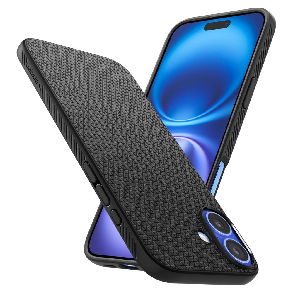 Калъф Spigen Liquid Air - iPhone 16 - Черен