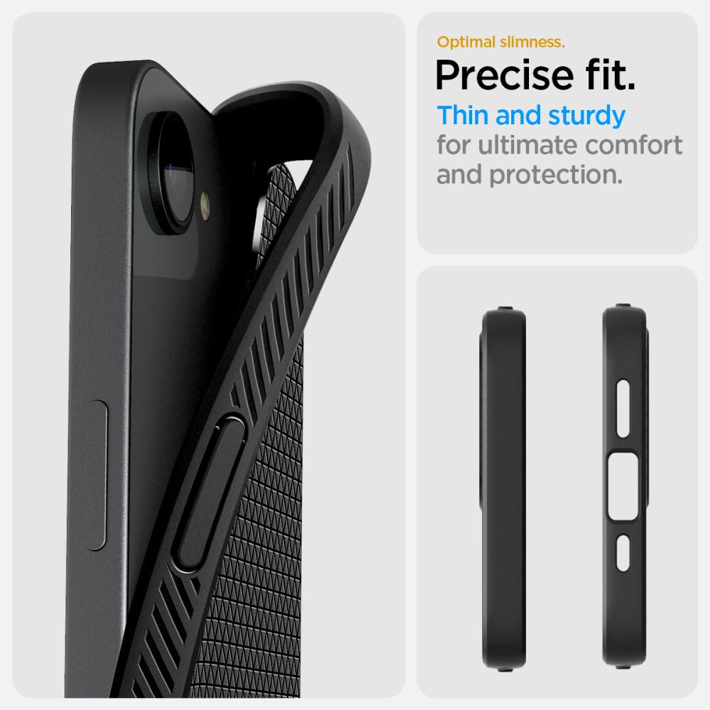 Калъф Spigen Liquid Air - iPhone 16 - Черен