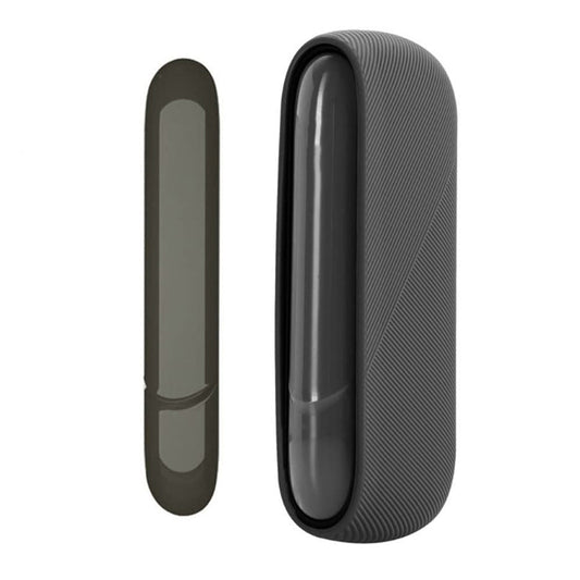 Techsuit - Silicone Case - for IQOS 3 DUO, with Magnetic Side Cover - Black
