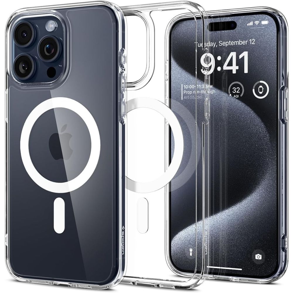 Калъф Spigen Ultra Hybrid - iPhone 15 Pro - Бял