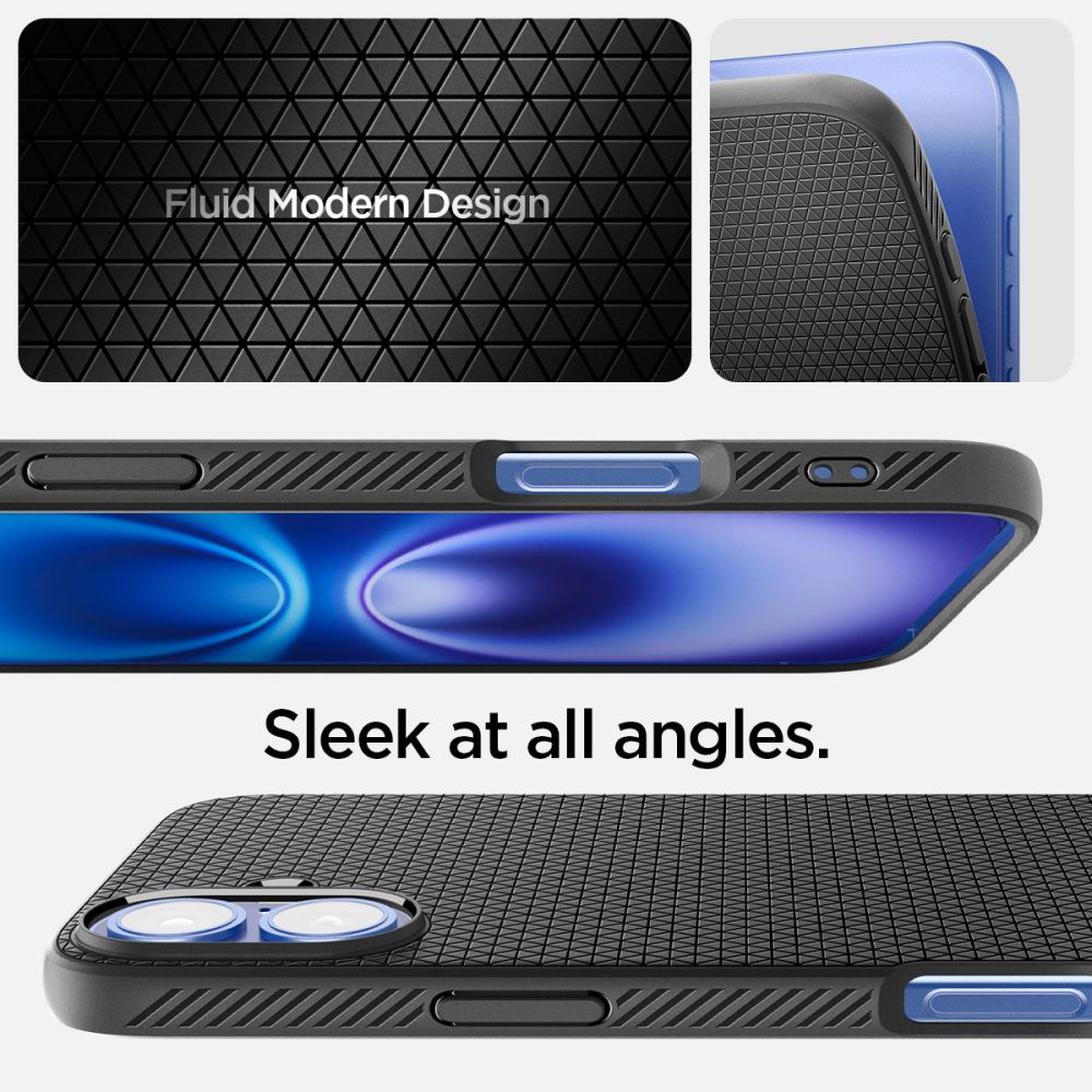 Калъф Spigen Liquid Air - iPhone 16 - Черен