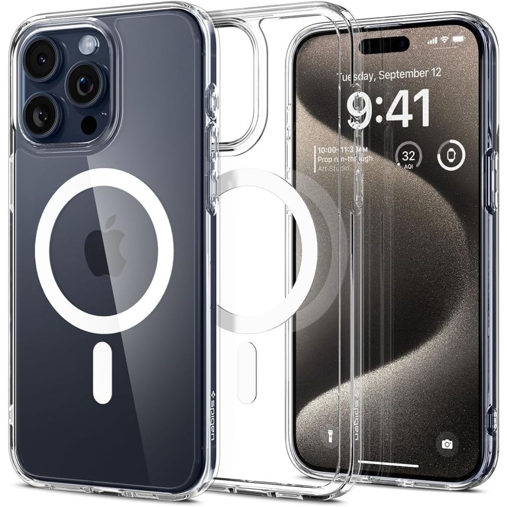 Калъф Spigen Ultra Hybrid - iPhone 15 Pro Max - Бял