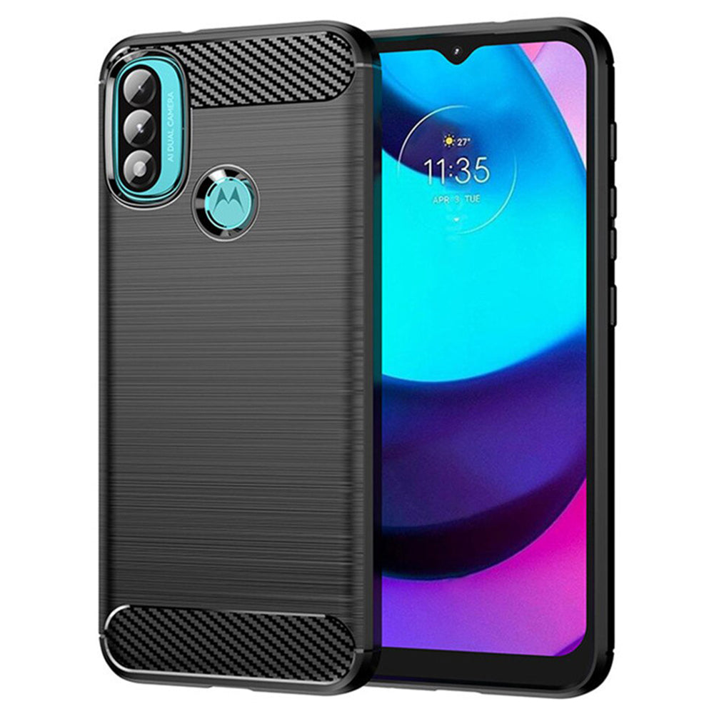 Techsuit - Carbon Silicone - Motorola Moto E20 / Moto E30 / Moto E40 - Black