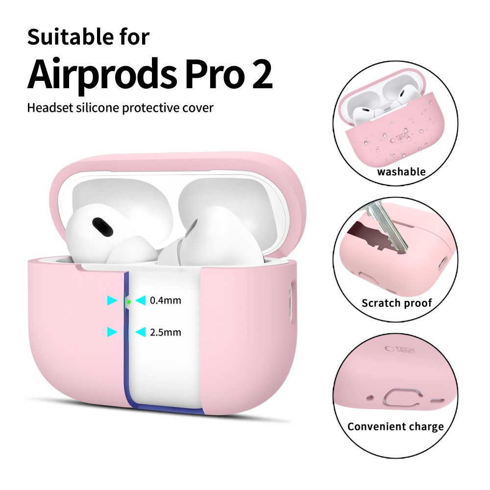 Tech-Protect Silicone - Apple AirPods Pro 1 - Розов