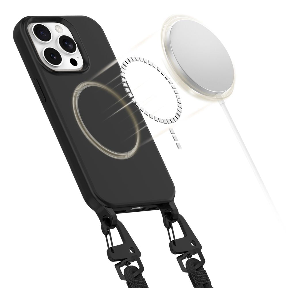 Калъф Tech-Protect Magnecklace - iPhone 15 Pro - Черен