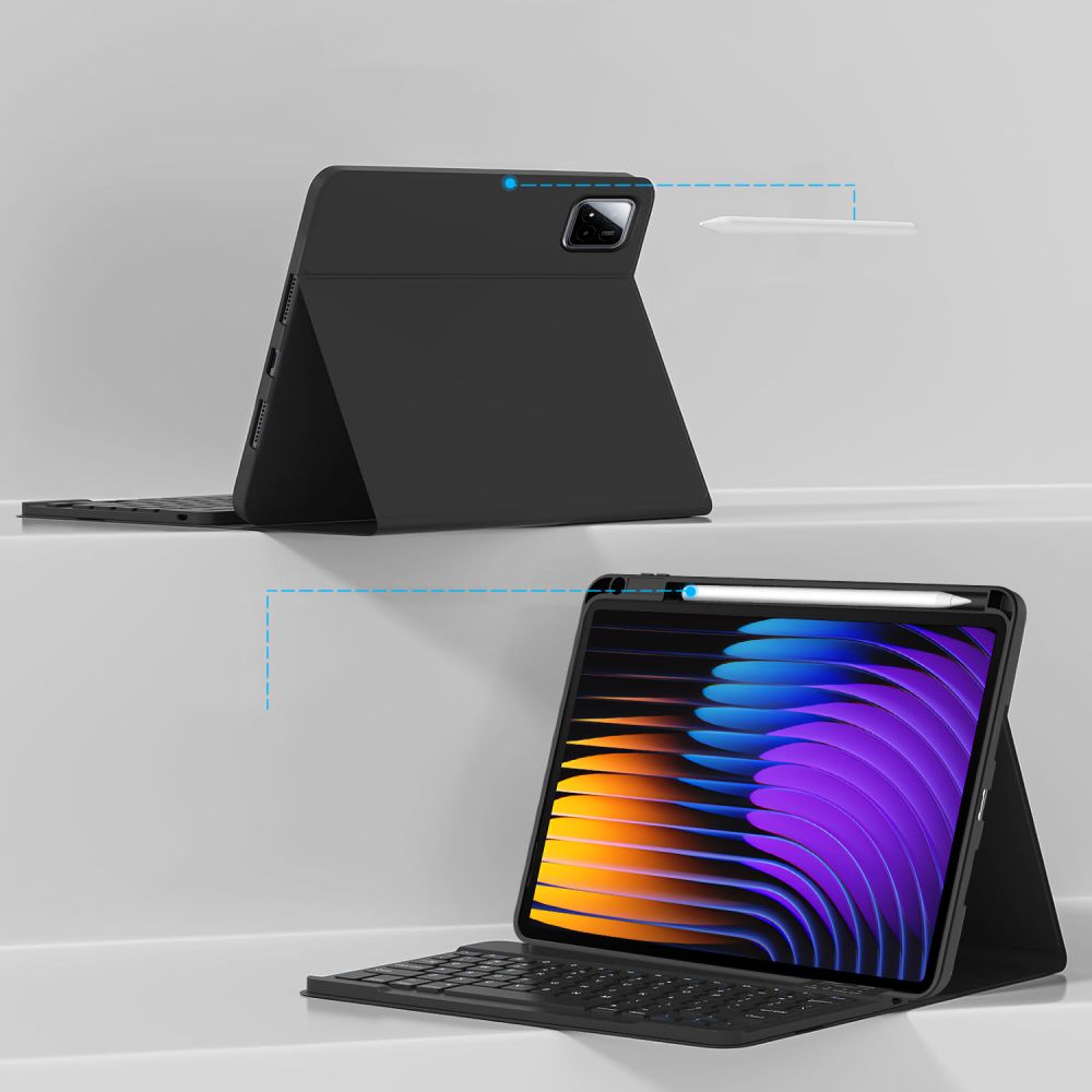 Tech-Protect SC Pen + Keyboard - Xiaomi Pad 7 - Черен