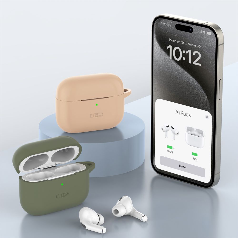 Tech-Protect Silicone Hook - Apple AirPods Pro 1 - Черен
