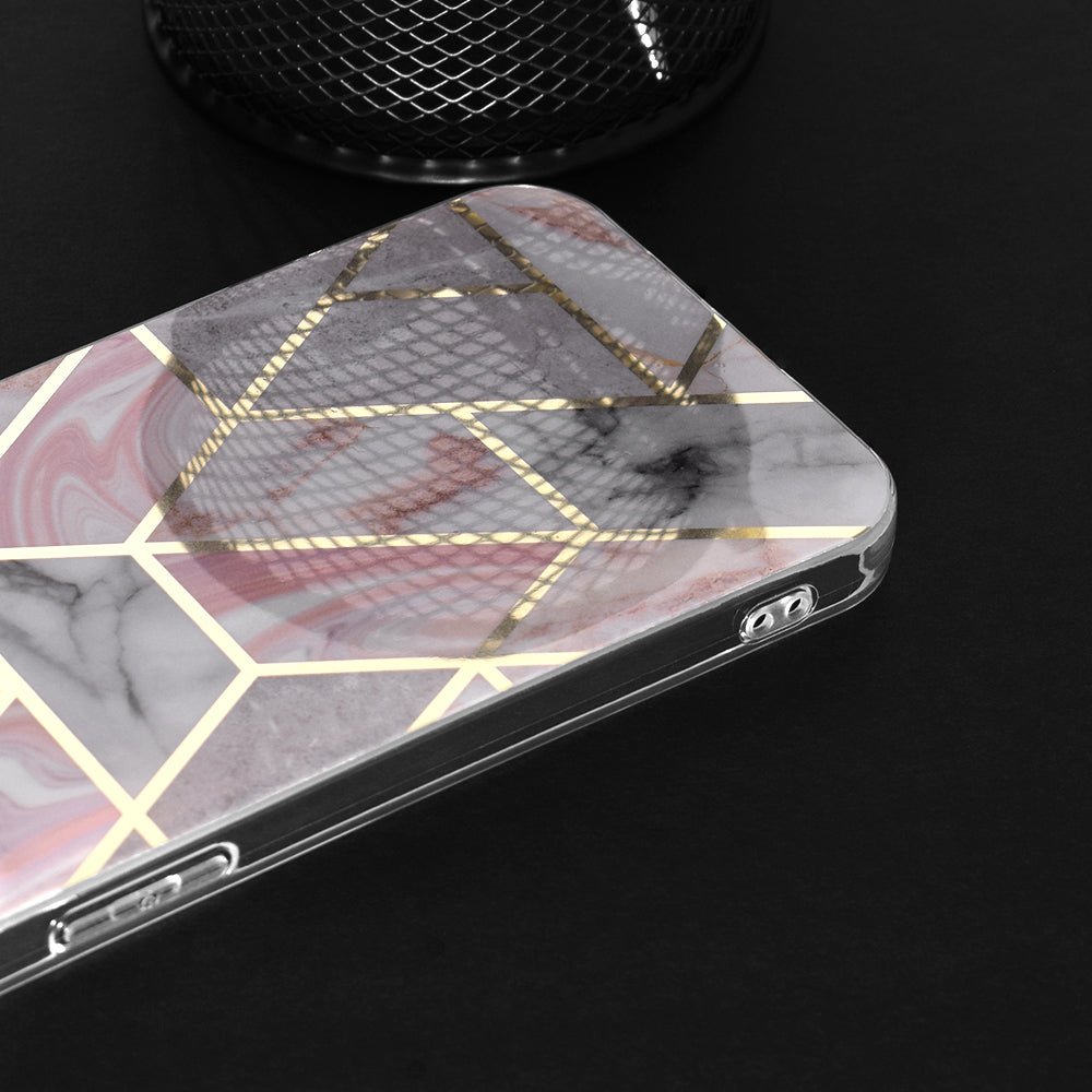 Techsuit - Marble Series - iPhone 15 Pro - Pink Hex