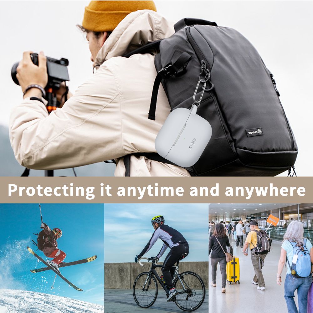 Tech-Protect Silicone Hook - Apple AirPods 3 - Оранжев