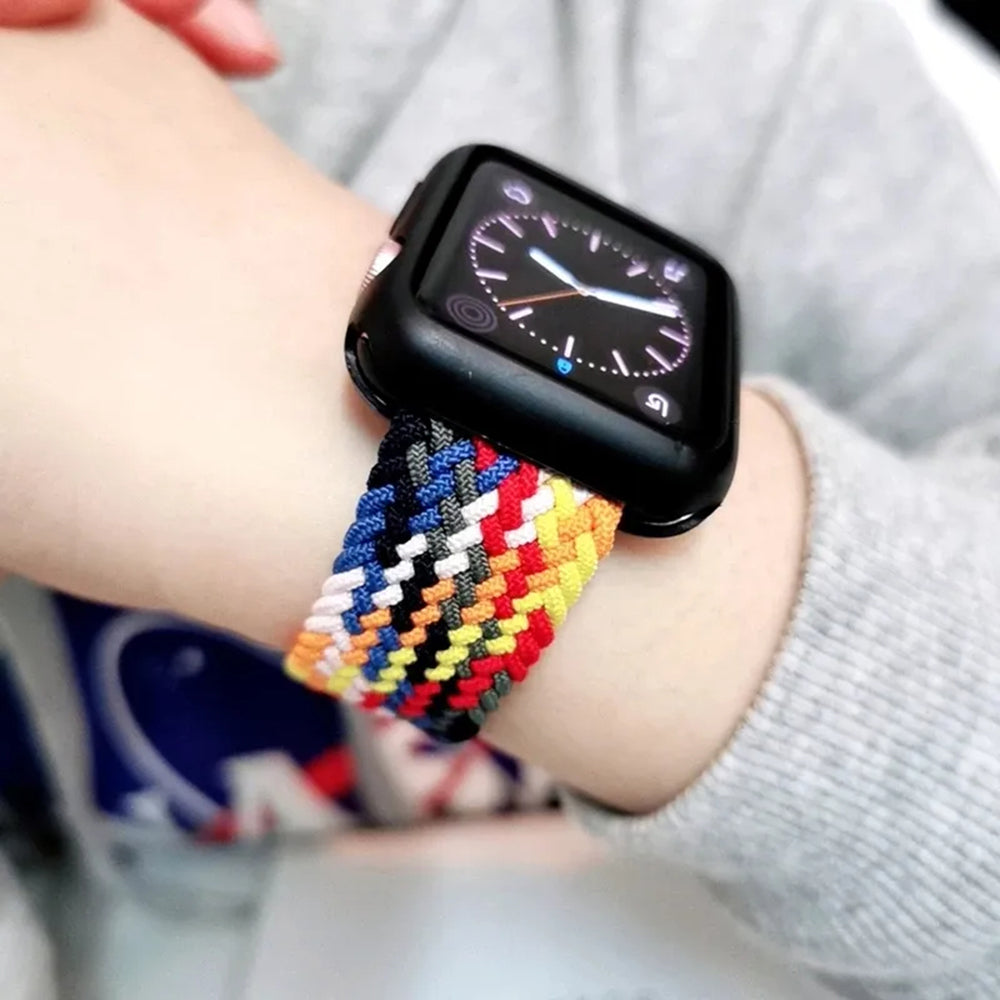 Techsuit - Watchband (W032) - Apple Watch 1/2/3/4/5/6/7/8/9/SE/SE 2/Ultra/Ultra 2 (42/44/45/49mm) - Heartbeat Purple