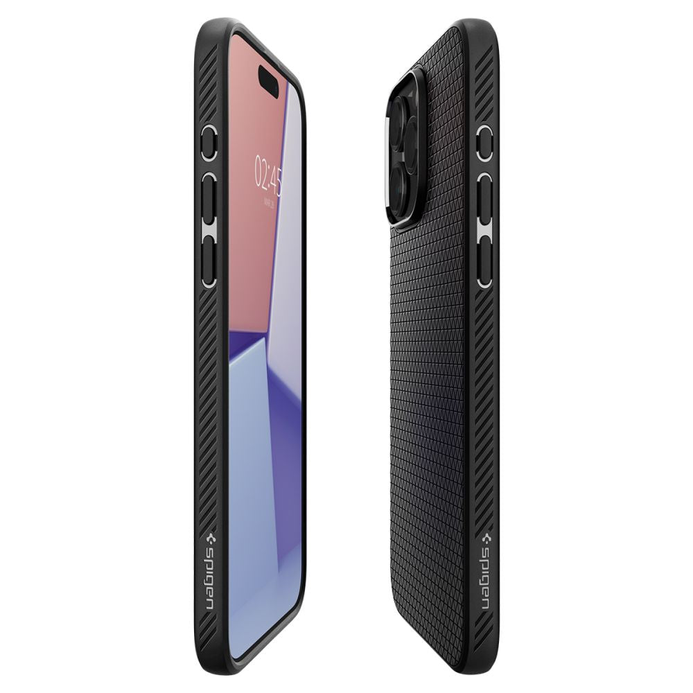 Калъф Spigen Liquid Air - iPhone 15 Pro - Черен