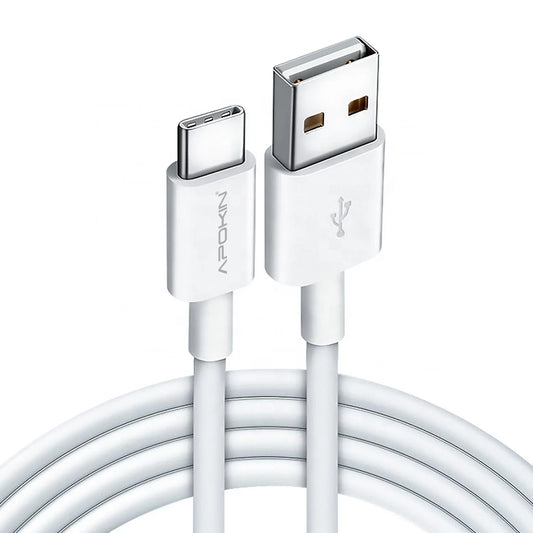 Кабел за данни и бързо зреждане– USB-A (18W/2.4А) → Type-C (2m.)–Бяло