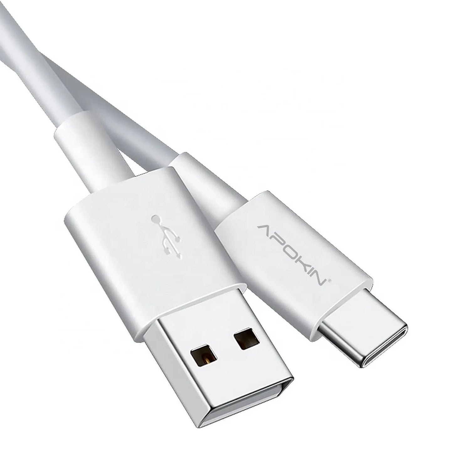Кабел за данни и бързо зреждане– USB-A (18W/2.4А) → Type-C (2m.)–Бяло