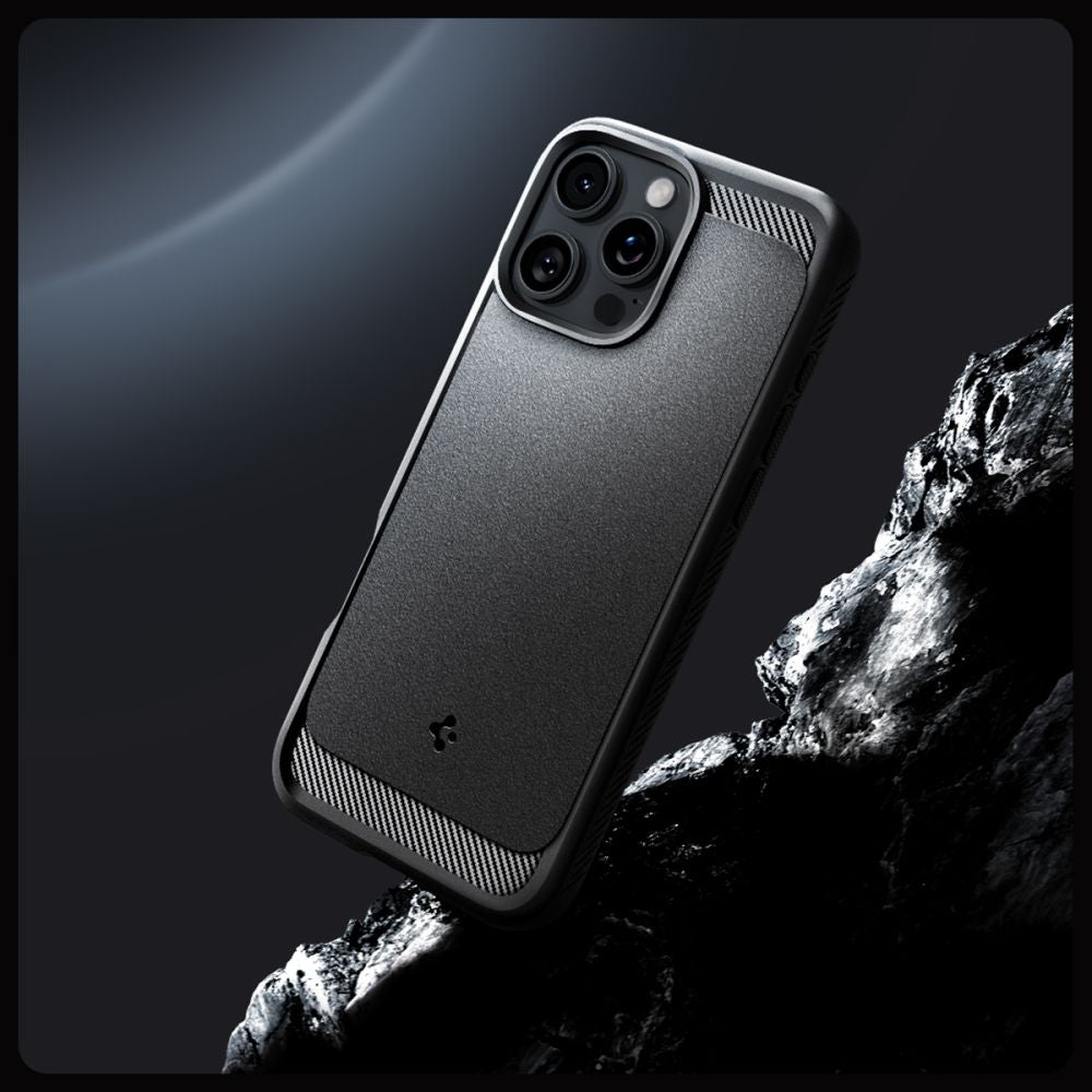 Калъф Spigen Rugged Armor - iPhone 16 Pro - Черен