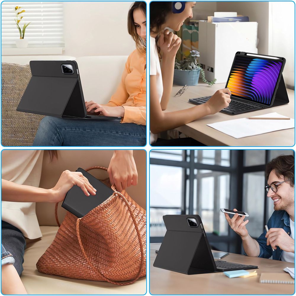 Tech-Protect SC Pen + Keyboard - Xiaomi Pad 7 - Черен