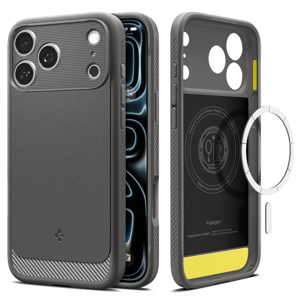Калъф Spigen Rugged Armor - iPhone 17 Pro Max - Сив