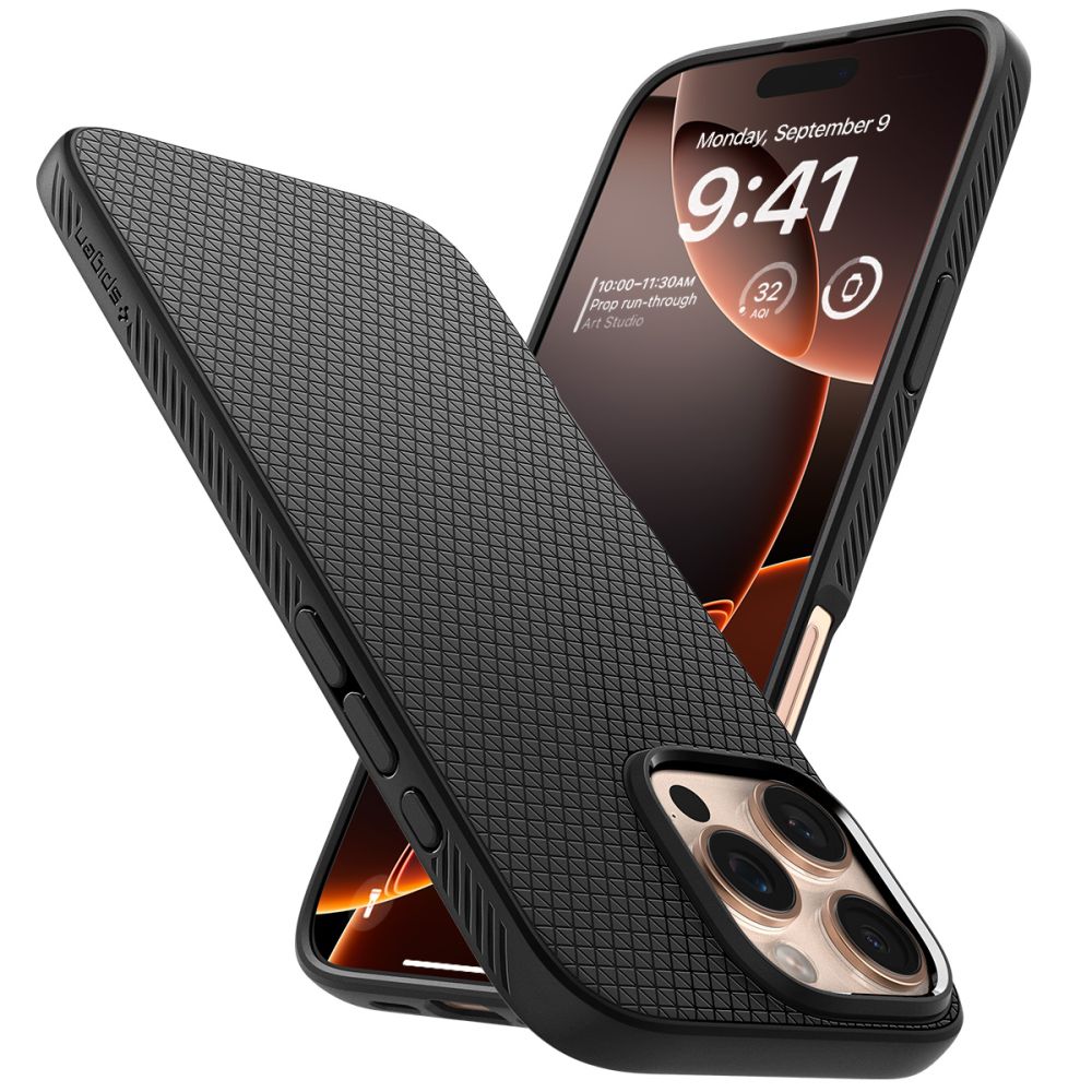 Калъф Spigen Liquid Air - iPhone 16 Pro Max - Черен