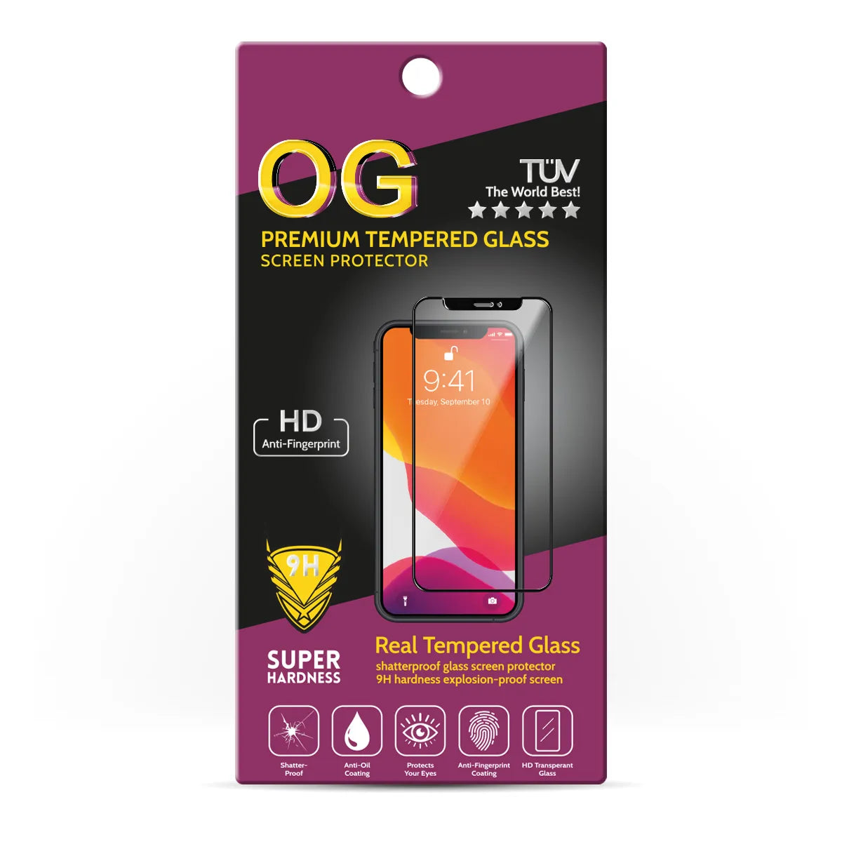 Протектор за дисплей –3D Tempered Glass 9H– Apple iPhone 15 Pro (black)