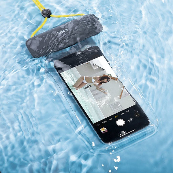 Baseus - Waterproof Case Let"s Go (ACFSD-D24) - Universal Cover for Mobile Phones, IPX8, max 7.2" - Pink