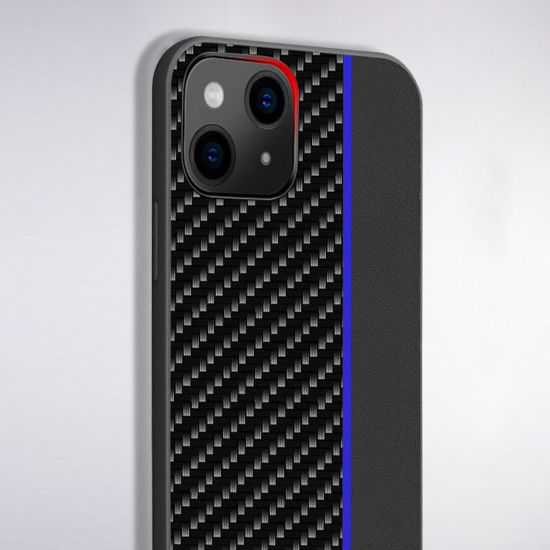Калъф – Tel Protect Carbon Case – iPhone 12 Pro Max – Черен-Синьо