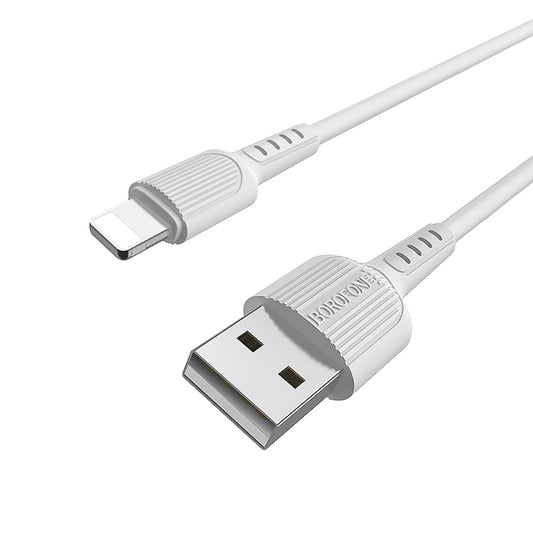 Borofone – Кабел BX16 Easy – USB → Lightning 2A – 1m. – Бял