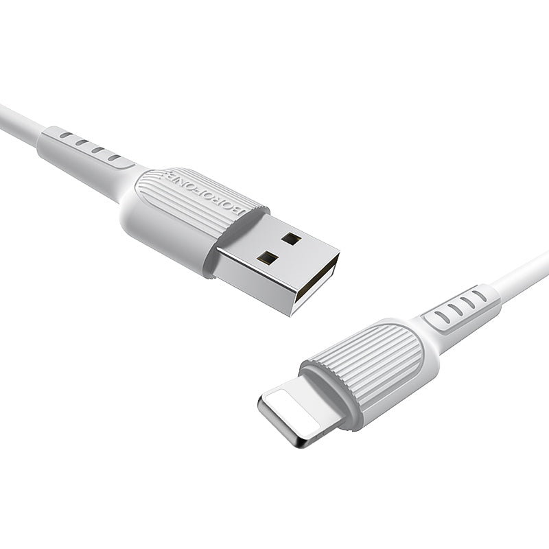Borofone – Кабел BX16 Easy – USB → Lightning 2A – 1m. – Бял
