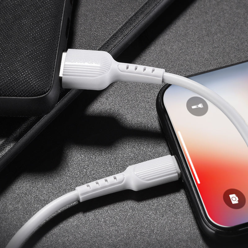Borofone – Кабел BX16 Easy – USB → Lightning 2A – 1m. – Бял