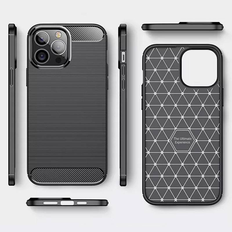 Калъф силикон – 2 mm Perfect – Carbon – iPhone 13 Pro Max – Черен