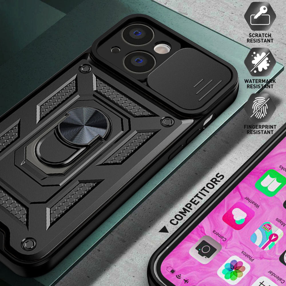 Калъф силикон – Slide Camera Armor – iPhone Xr – Черен