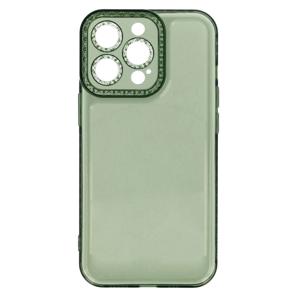 Калъф силикон –  Crystal Diamond 2mm  – iPhone 13 Pro Max – Зелен