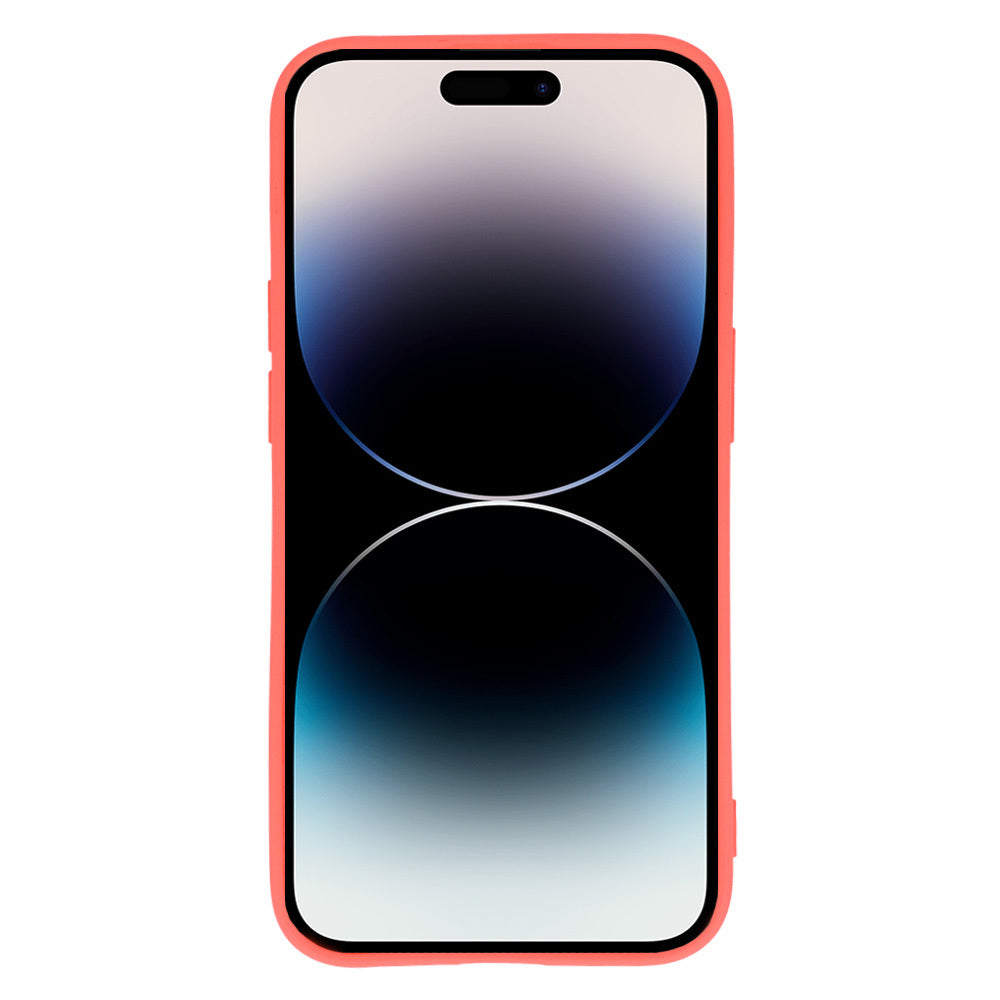 Калъф силикон – Vennus Silicone Heart Case – iPhone 14 Pro – Коралов