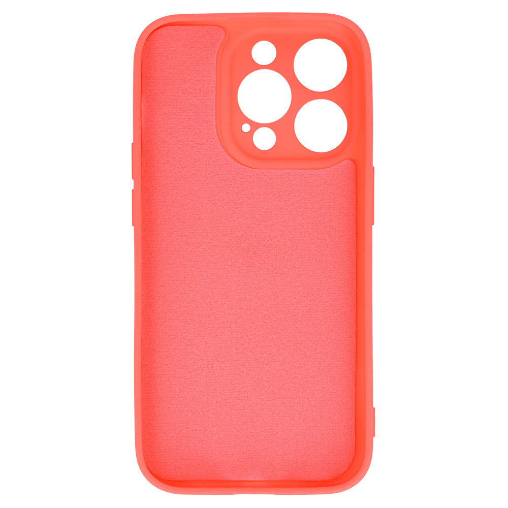 Калъф силикон – Vennus Silicone Heart Case – iPhone 14 Pro – Коралов