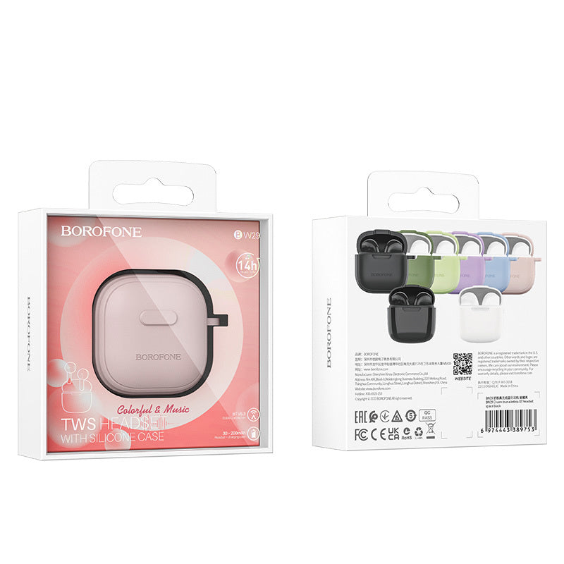 Borofone –Безжични Bluetooth слушалки– TWS BW29 Charm – Розов