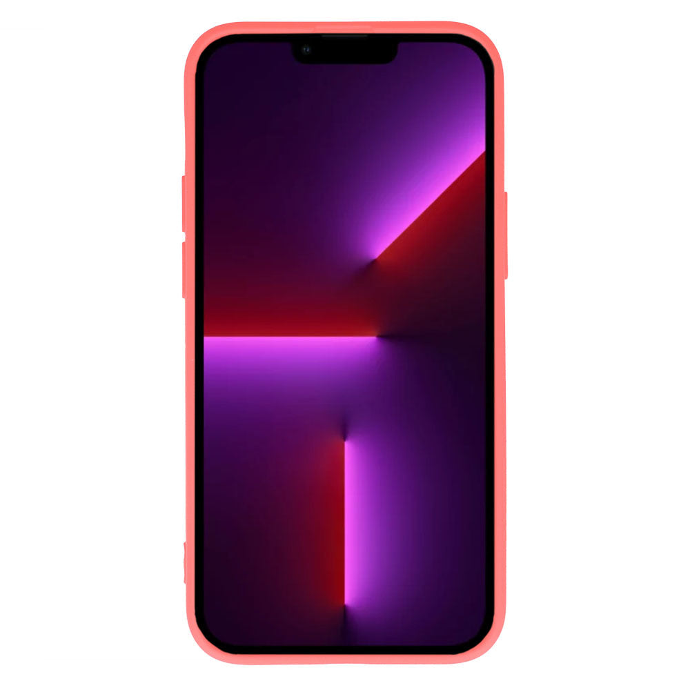 Калъф силикон – Vennus Silicone Heart Case – iPhone 14 Plus – Коралов