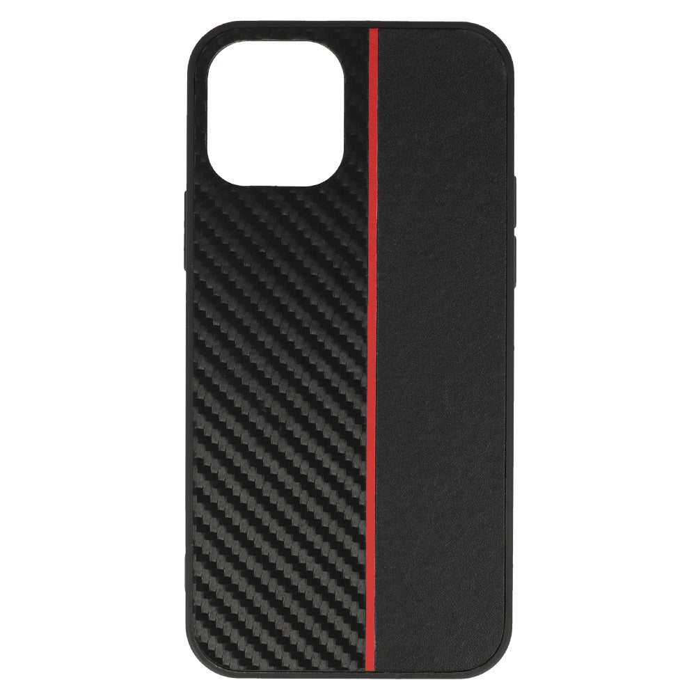Калъф – Tel Protect Carbon Case – iPhone 12 Pro Max – Черен-Червeno