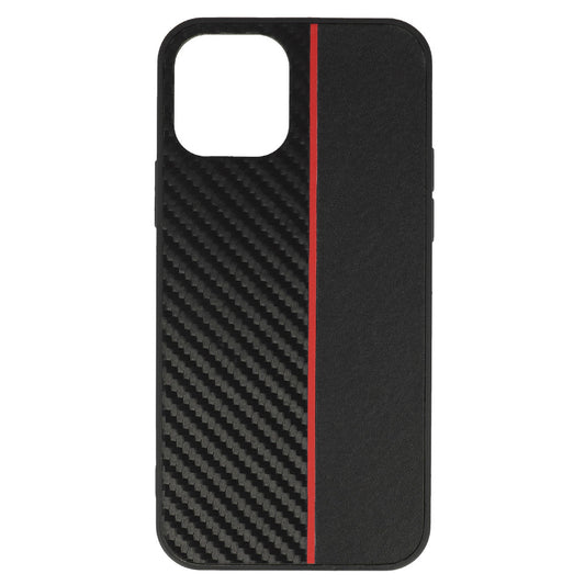 Калъф – Tel Protect Carbon Case – iPhone 12 Pro Max – Черен-Червeno