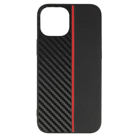 Калъф – Tel Protect Carbon – iPhone 13 Mini – Черен-Червен