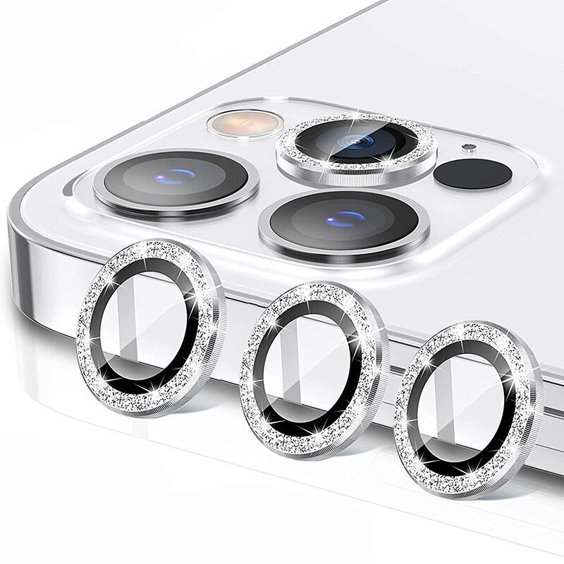 Закален Стъклен протектор – HARD DIAMOND  (3 обектива) – iPhone 14 Pro/14 Pro Max – Сребрист