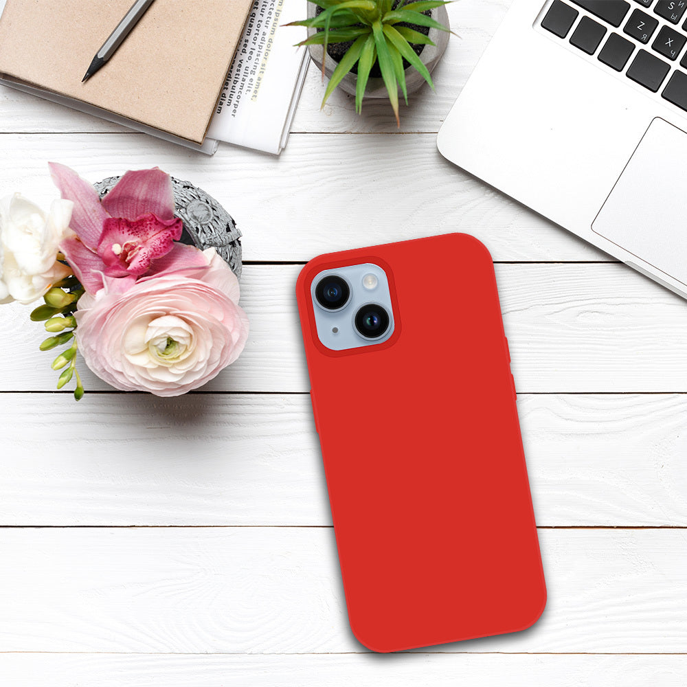 Калъф – Tel Protect Silicone Premium – iPhone 15 Plus – Червен