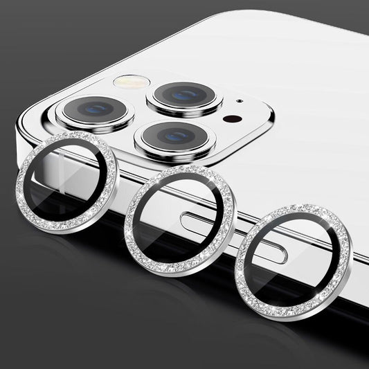 Закален Стъклен протектор – HARD DIAMOND  (2 обектива) – iPhone 15/15 Plus – Сребрист