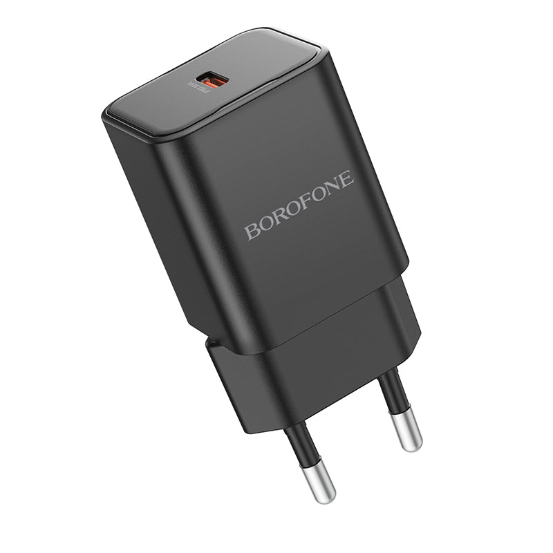 Borofone – Заряден адаптер –  BN13 Safety – GaN Type-C PD 30W – Черен