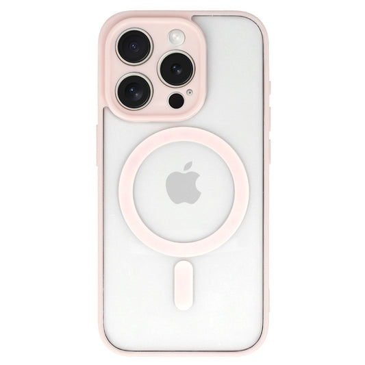 Калъф–Акрилен твърд–MagSafe  – iPhone 12 Pro – Светло розов