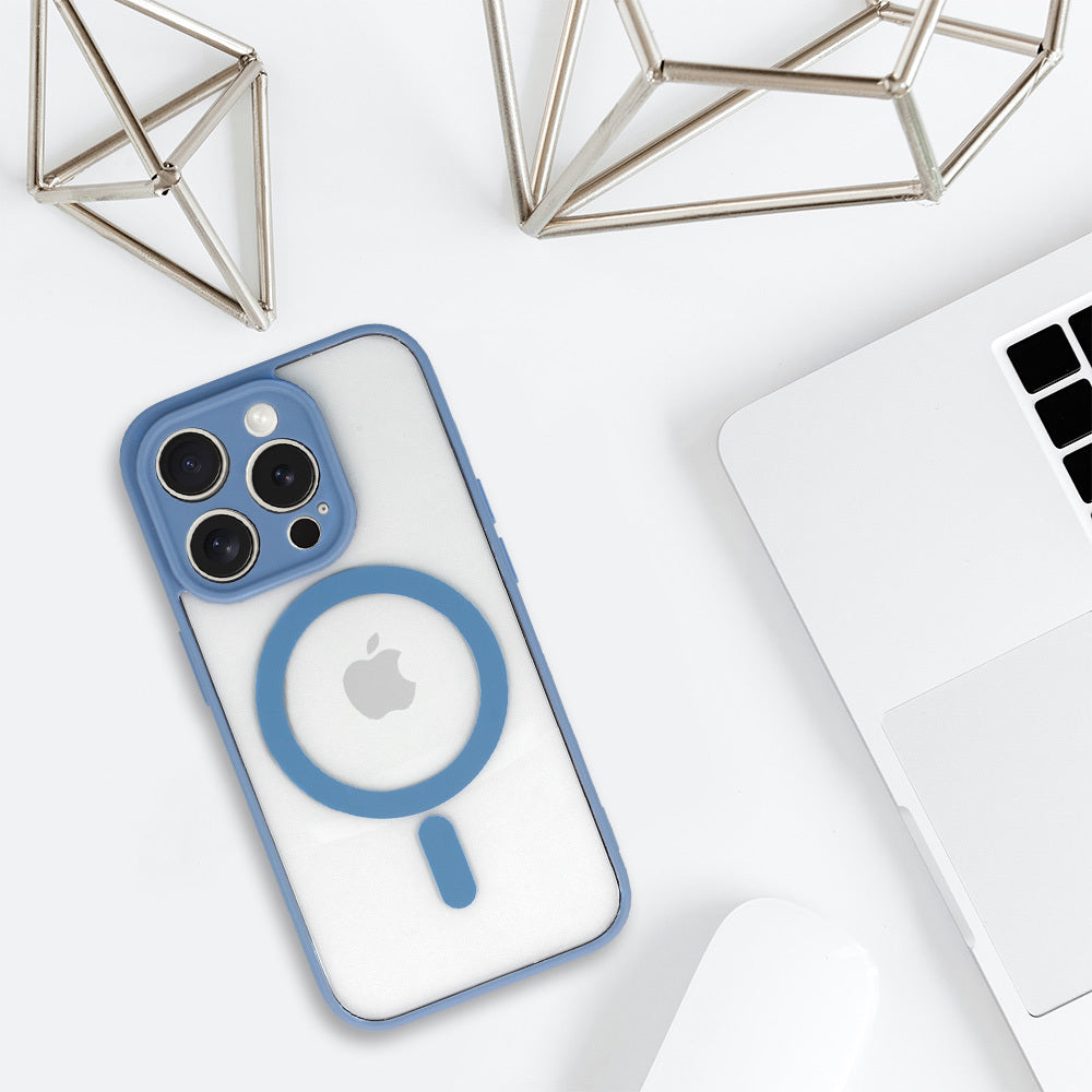 Калъф–Акрилен твърд–MagSafe – iPhone 13 Pro Max – Светло син