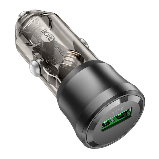 Borofone – Зарядно Авто BZ23 Noble USB QC 3.0 18W 3A – Черен
