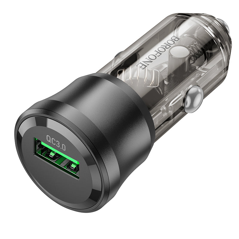 Borofone – Зарядно Авто BZ23 Noble USB QC 3.0 18W 3A – Черен