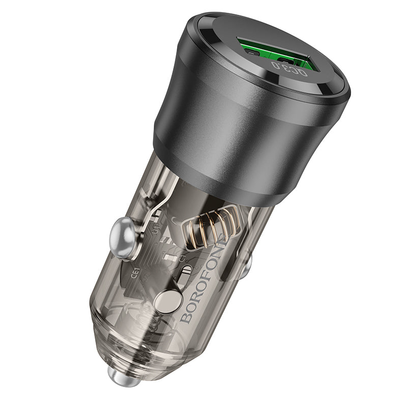 Borofone – Зарядно Авто BZ23 Noble USB QC 3.0 18W 3A – Черен